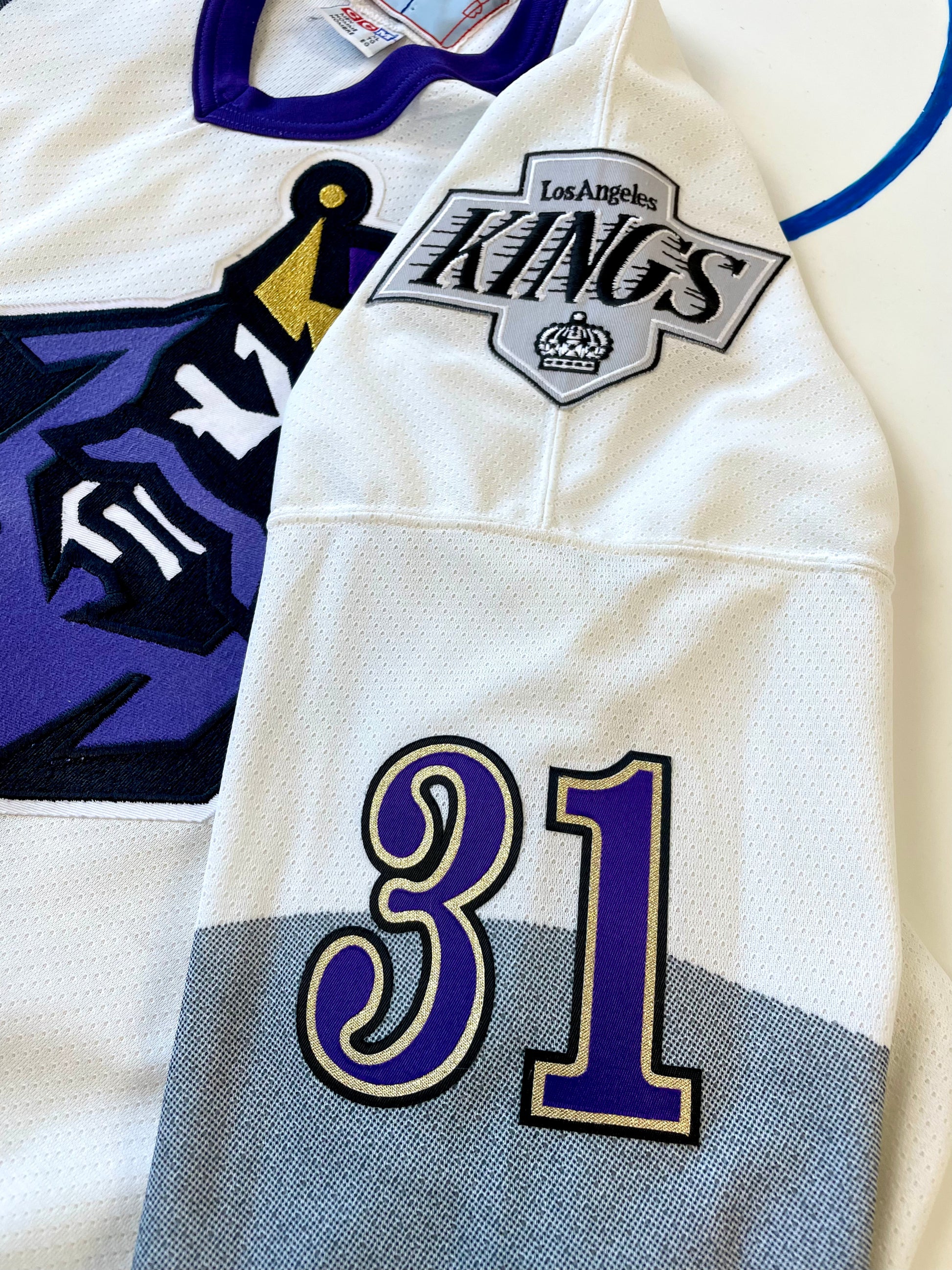 LA Kings 1995-1996 Byron Dafoe Burger King Hockey Jersey (XL