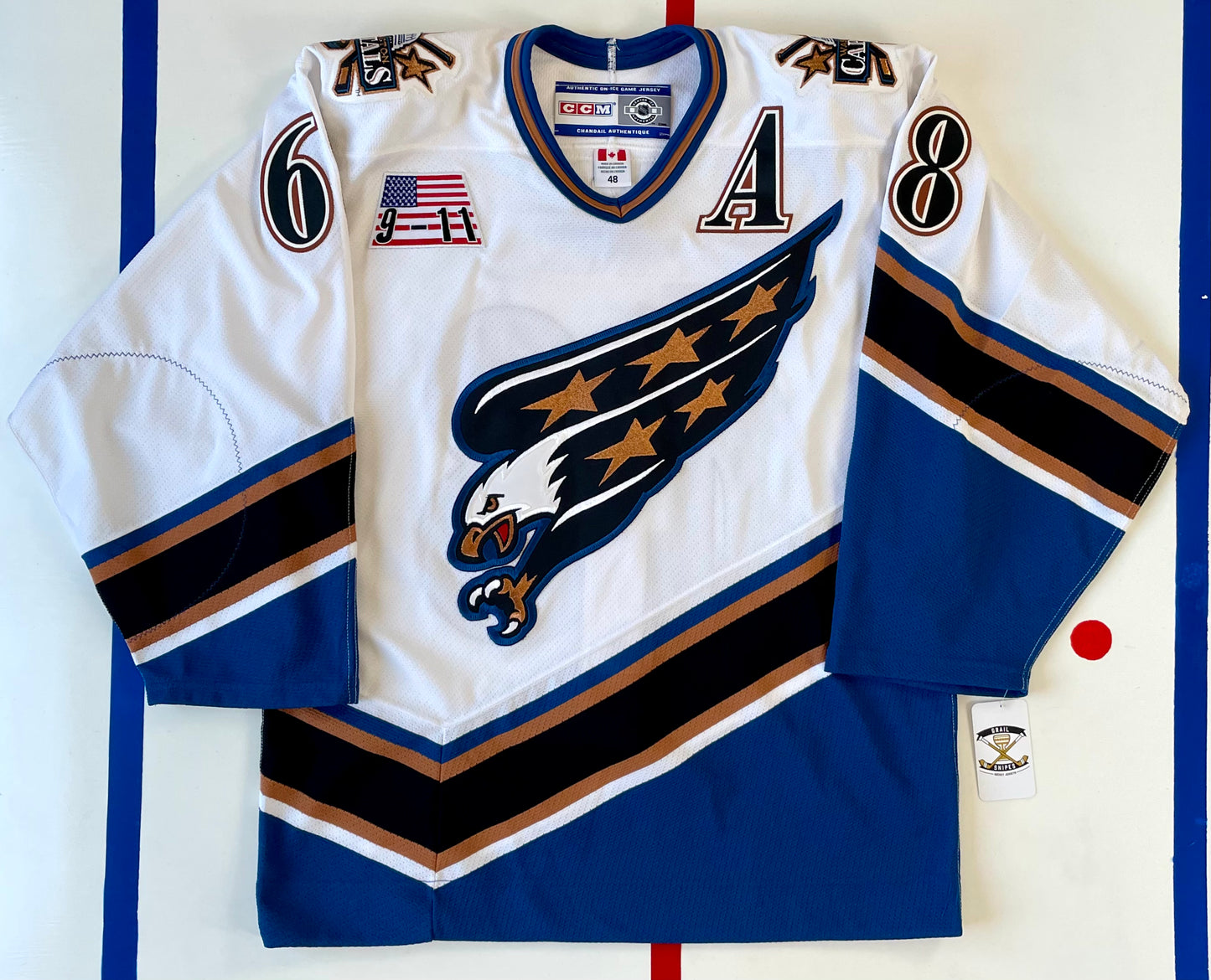 Washington Capitals 2001 -02 Jaromir Jagr “Screaming Eagle” Hockey Jersey (48/Large)