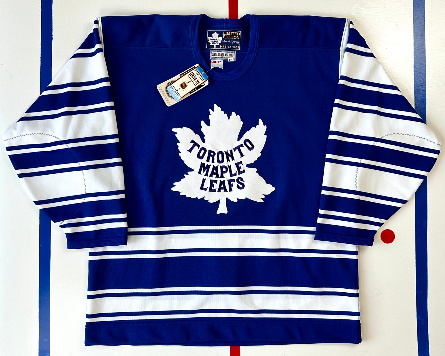 Toronto Maple Leafs 1996-1997 Felix Potvin Maple Leaf Gardens 65th Anniversary NHL Hockey Jersey (52/XL)