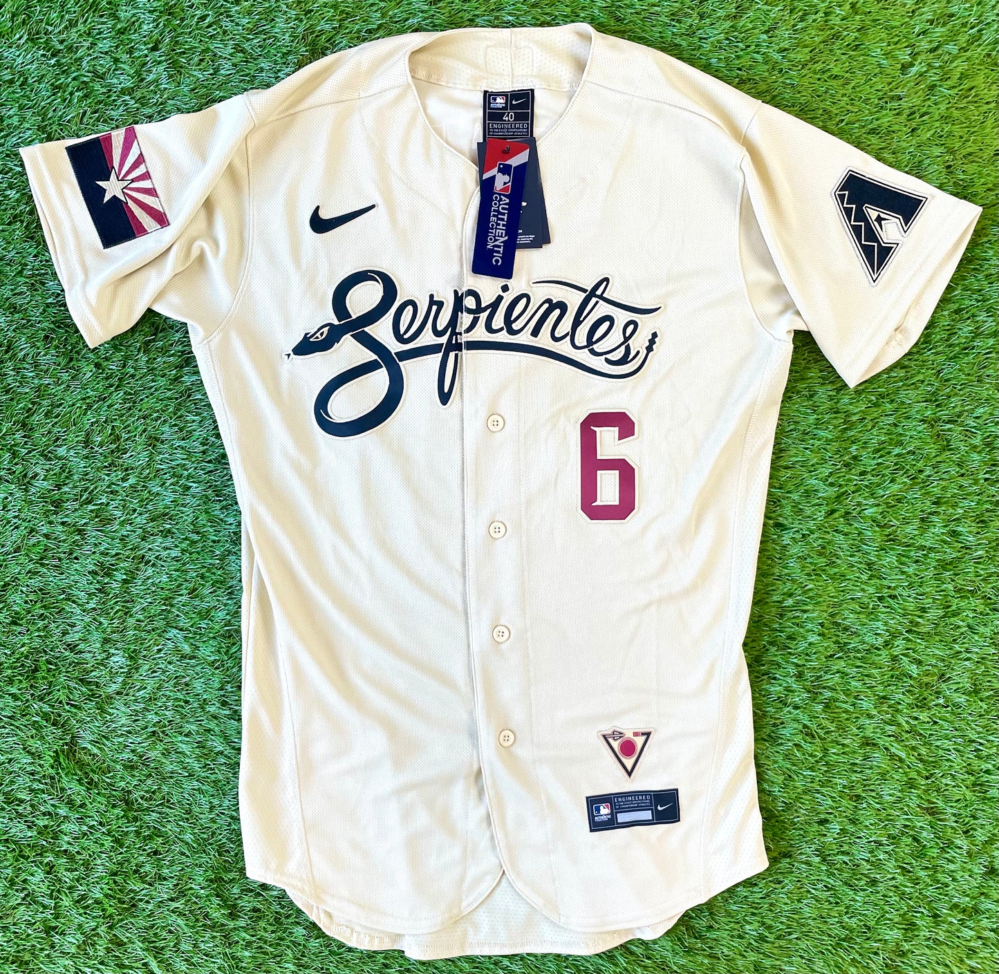 Arizona Diamondbacks David Peralta 2021-2022 City Connect “Serpientes” MLB Baseball Jersey (40/Medium)