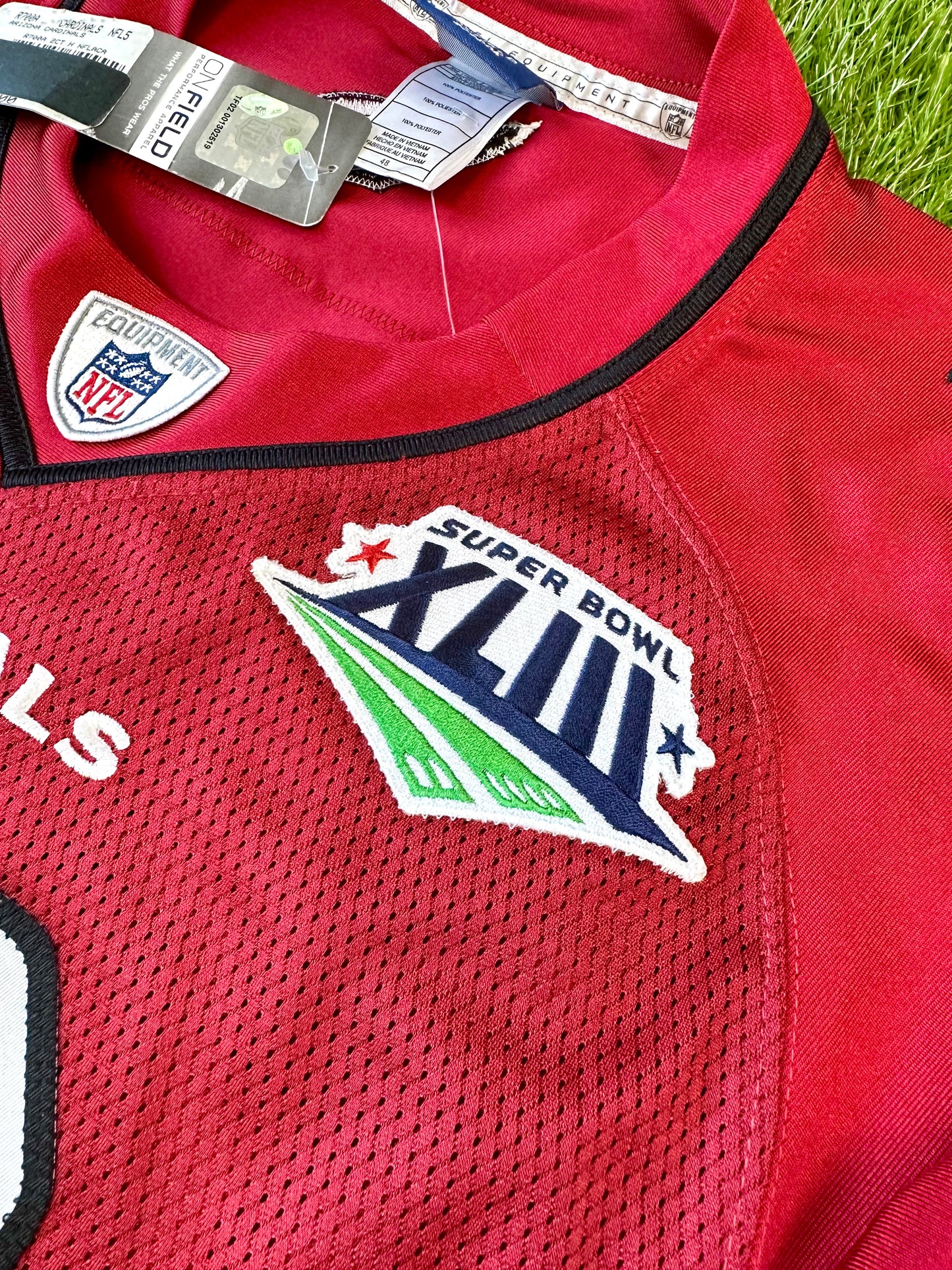 Arizona Cardinals Kurt Warner 2008 Super Bowl XLIII NFL Football Jersey (48/Large)