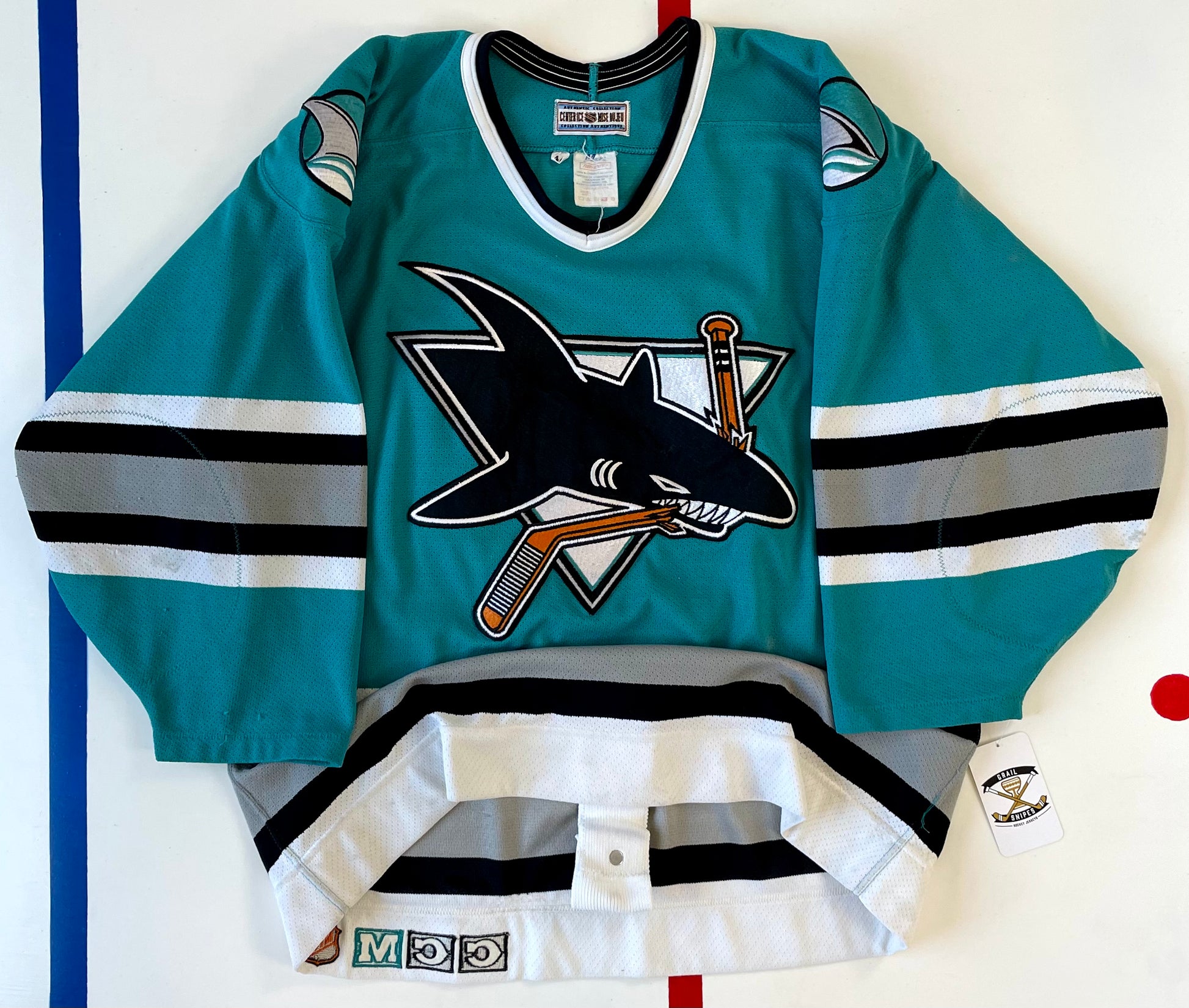 Vintage 1991 San Jose Sharks Home White CCM Jerseys! Misc sizes!