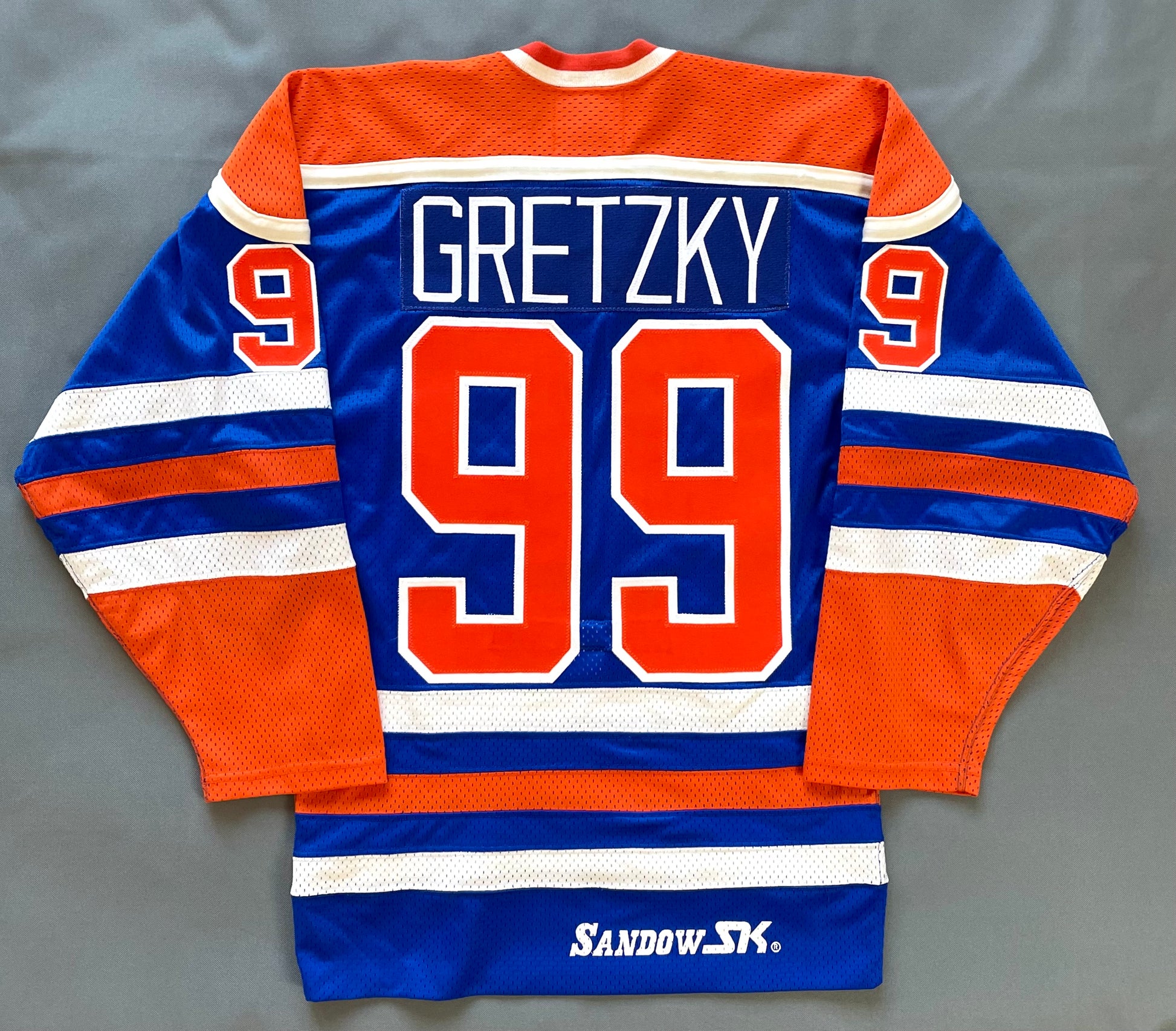 1979-80 Wayne Gretzky Game Worn Edmonton Oilers Rookie Jersey-Photo, Lot  #80136