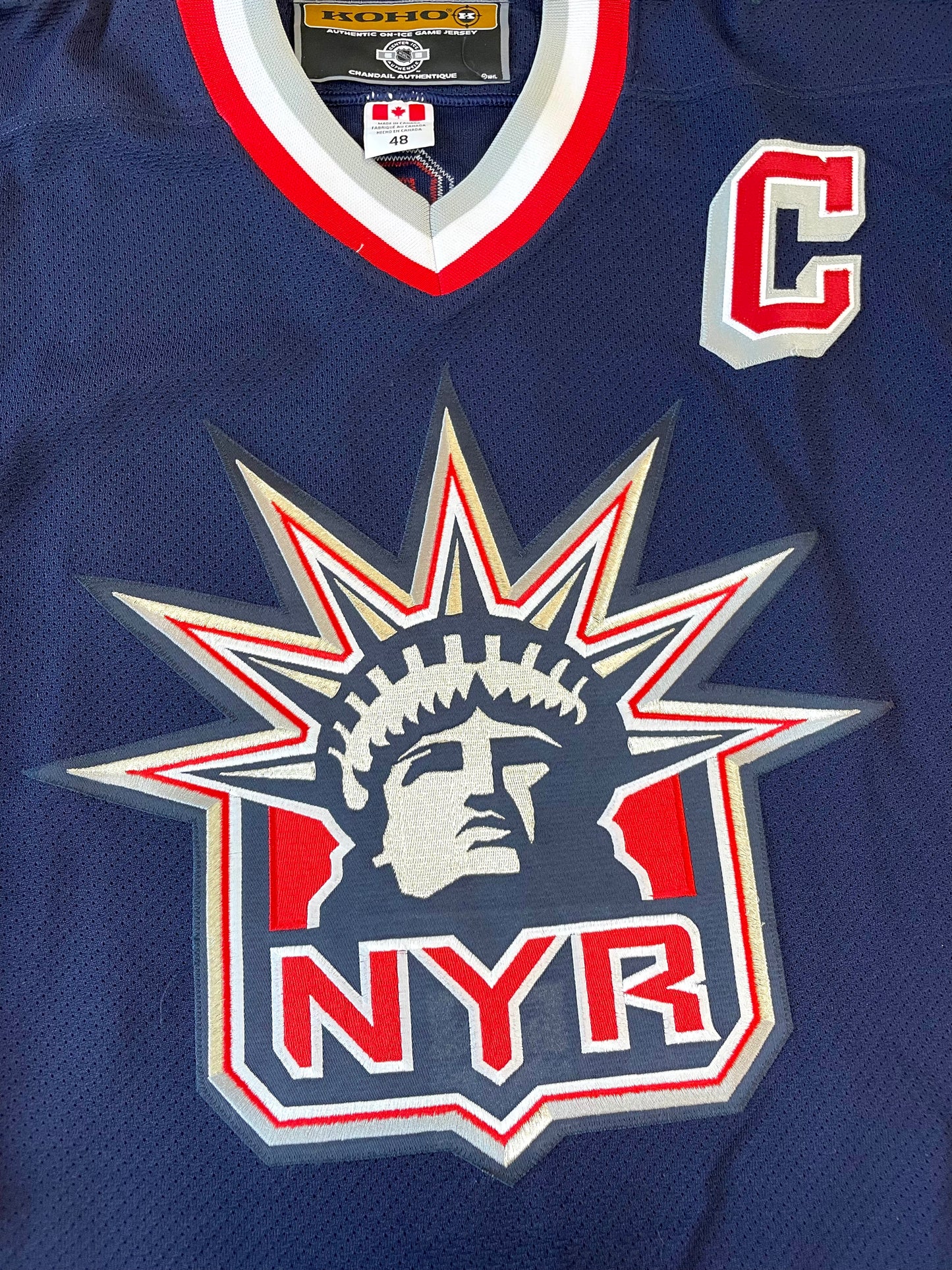 New York Rangers 2001-2004 Mark Messier “Lady Liberty” Hockey Jersey (48/Large)