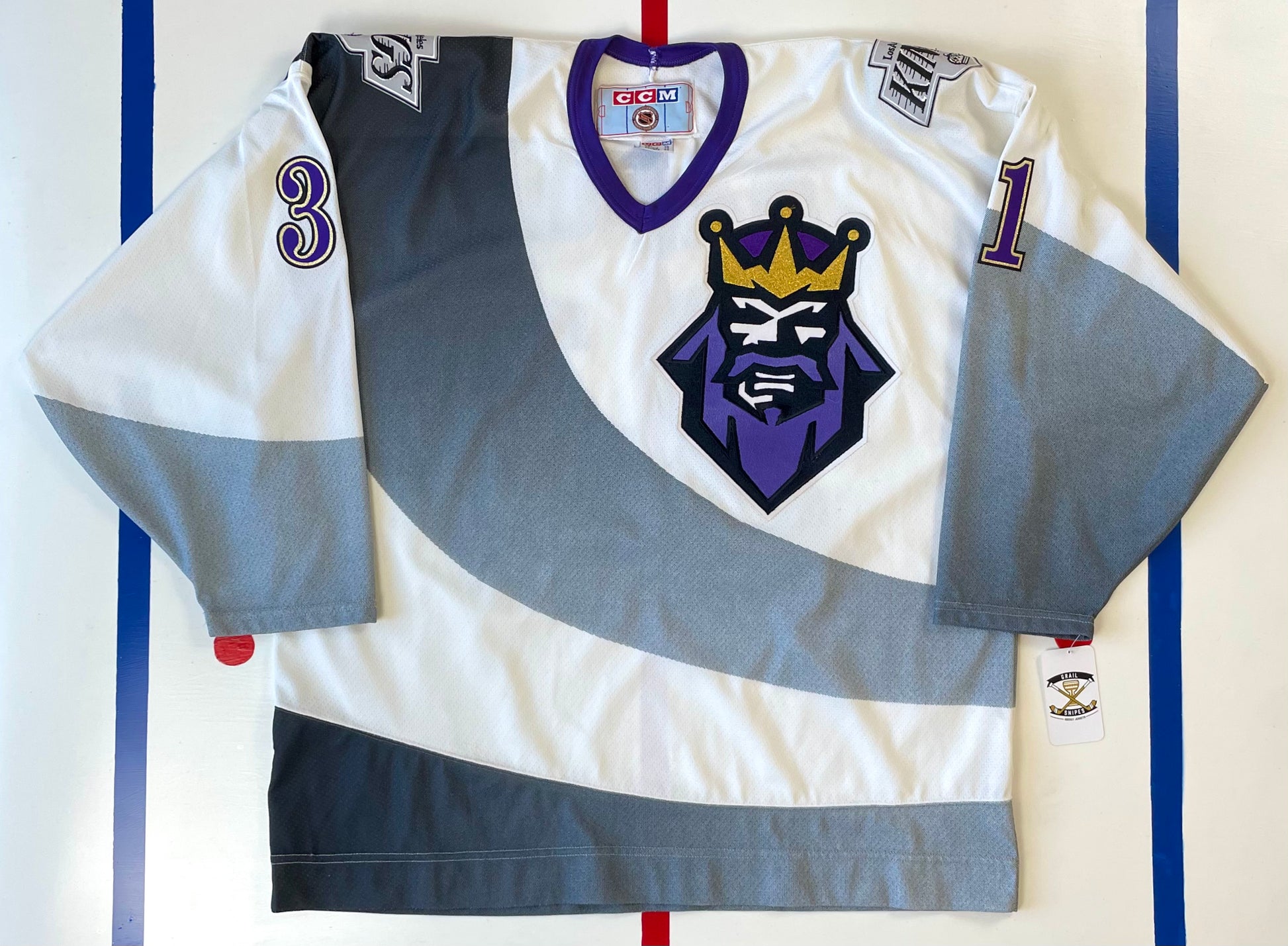 LA Kings 1995-1996 Byron Dafoe Burger King Hockey Jersey (XL