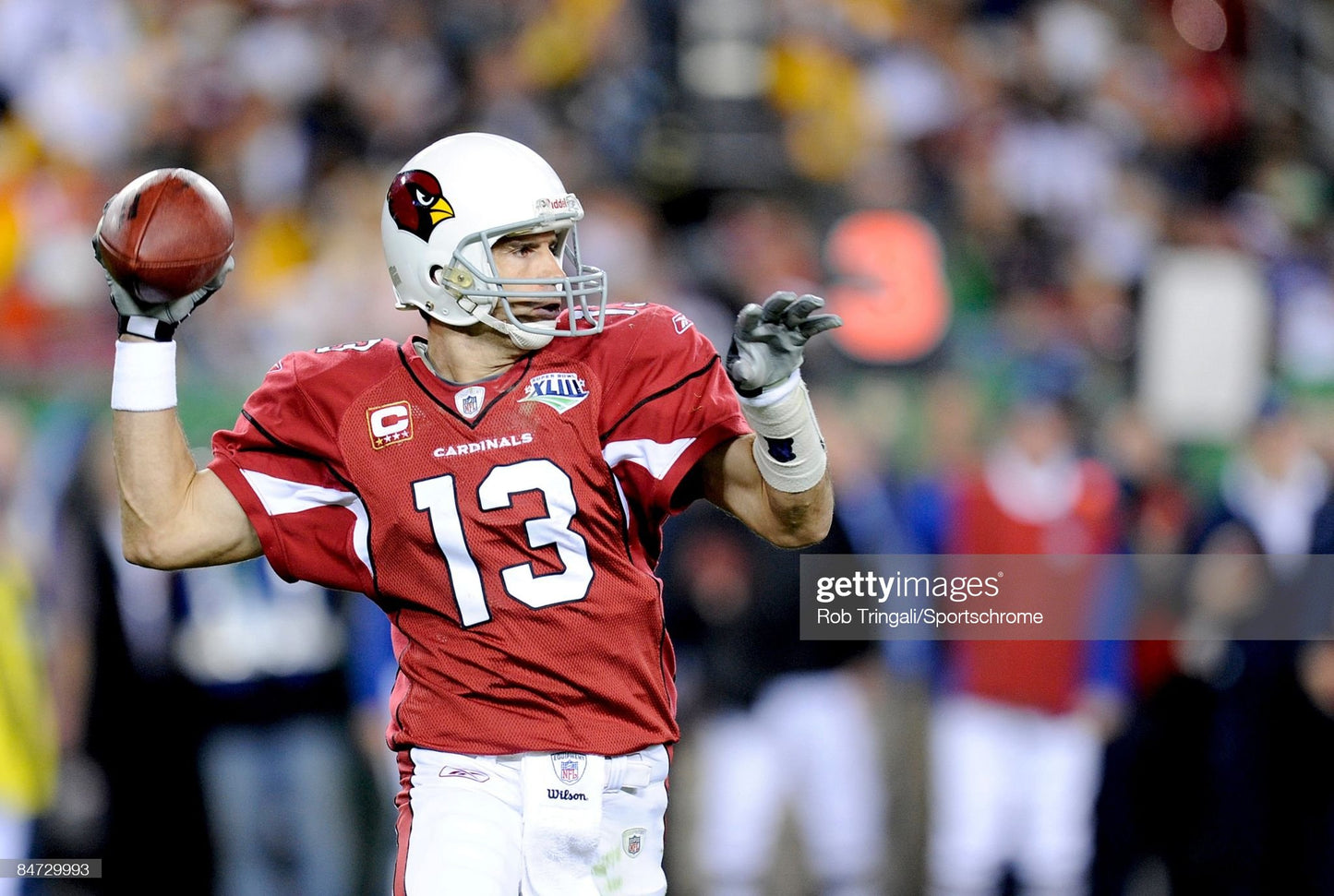 Arizona Cardinals Kurt Warner 2008 Super Bowl XLIII NFL Football Jersey (48/Large)