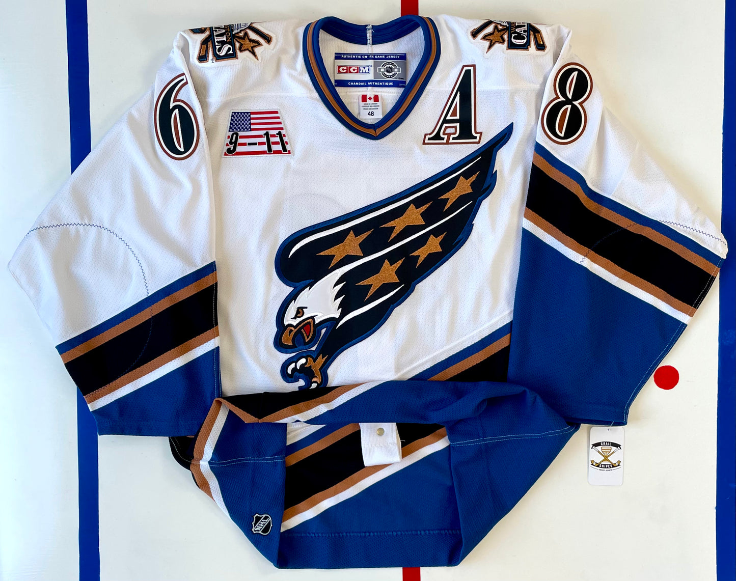 Washington Capitals 2001 -02 Jaromir Jagr “Screaming Eagle” Hockey Jersey (48/Large)