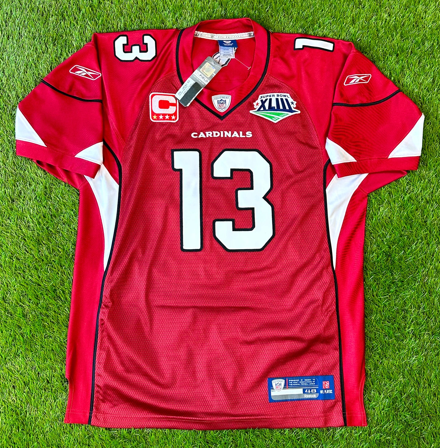 Arizona Cardinals Kurt Warner 2008 Super Bowl XLIII NFL Football Jersey (48/Large)