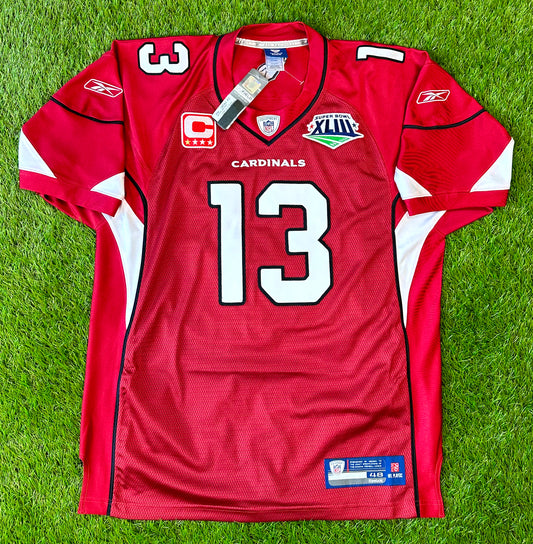 Arizona Cardinals Kurt Warner 2008 Super Bowl XLIII NFL Football Jersey (48/Large)