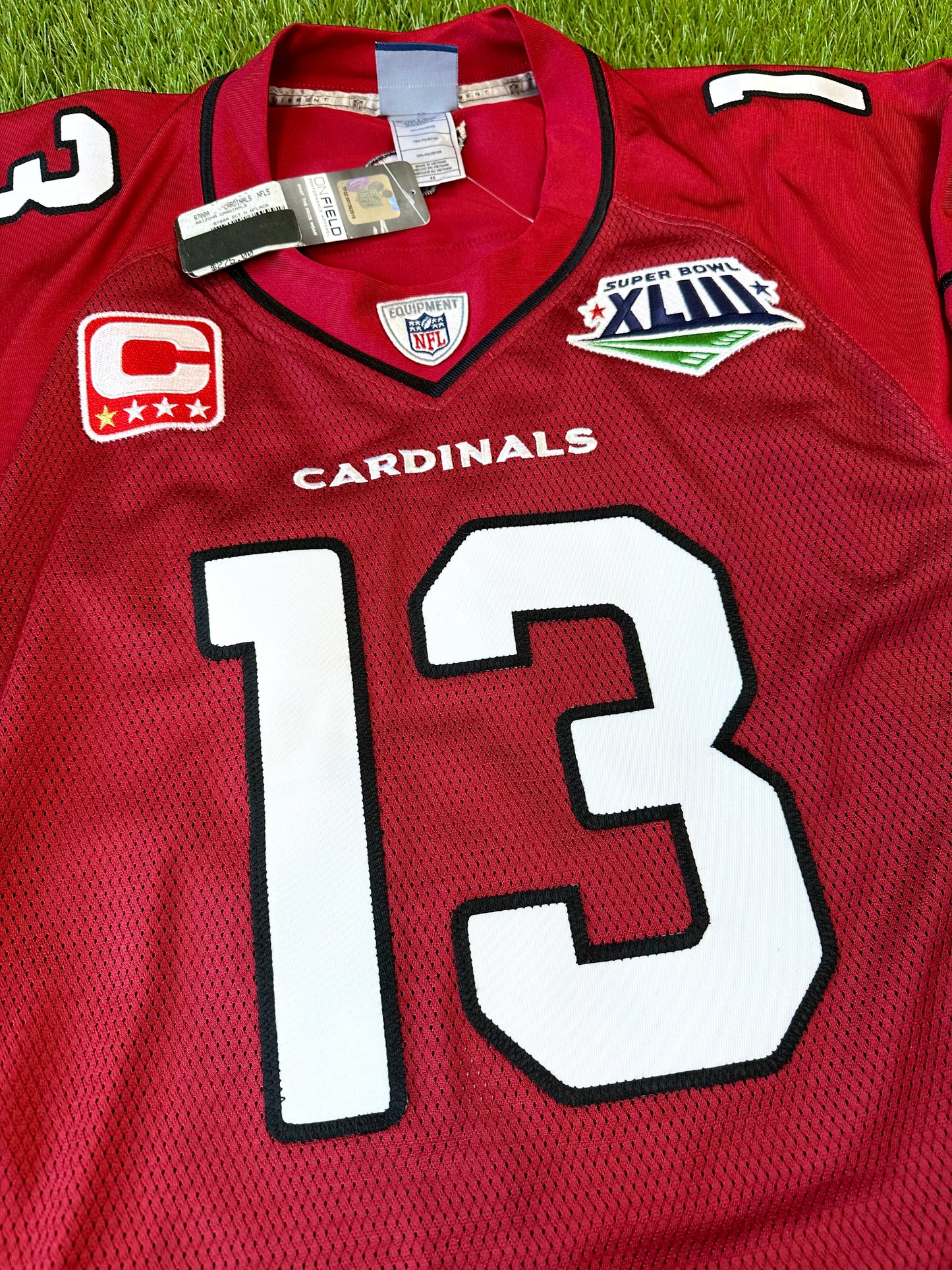 Arizona Cardinals Kurt Warner 2008 Super Bowl XLIII NFL Football Jersey (48/Large)