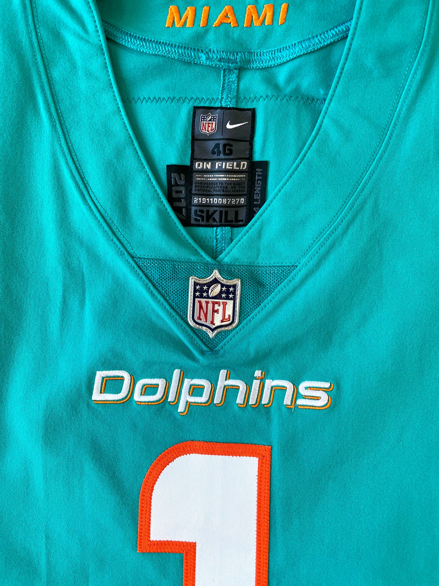Miami Dolphins 2020-2022 Tua Tagovailoa NFL Football Jersey (46/Large)